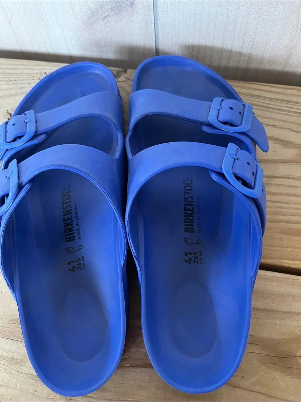 Birkenstock Kids Royal Blue Two-Buckle Slides